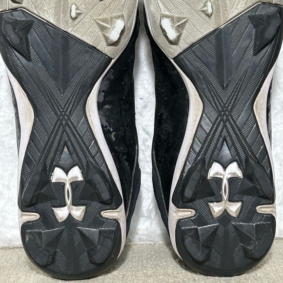 Under Armour Mens Black Harper Mid RM Baseball Softball Cleats Shoes SZ US 10.5 - Picture 10 of 11